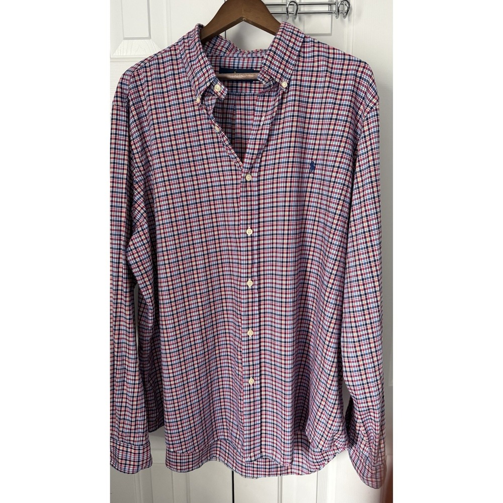 Ralph Lauren Men's Long Sleeve Plaid Button-Up In A Size XXL /TTG EUC‎